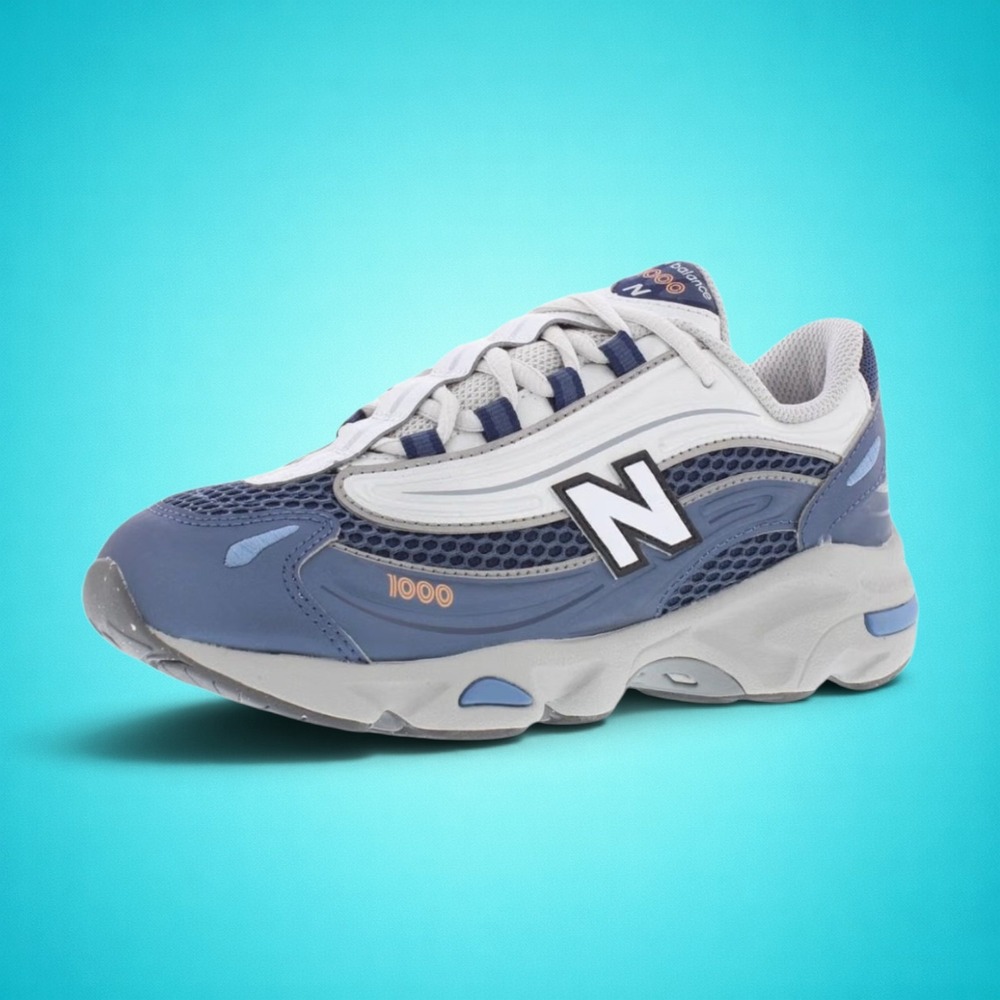 New Balance 1000 Blue Grey Kids Sneakers GC1000PK Size 4.5Y New in Box